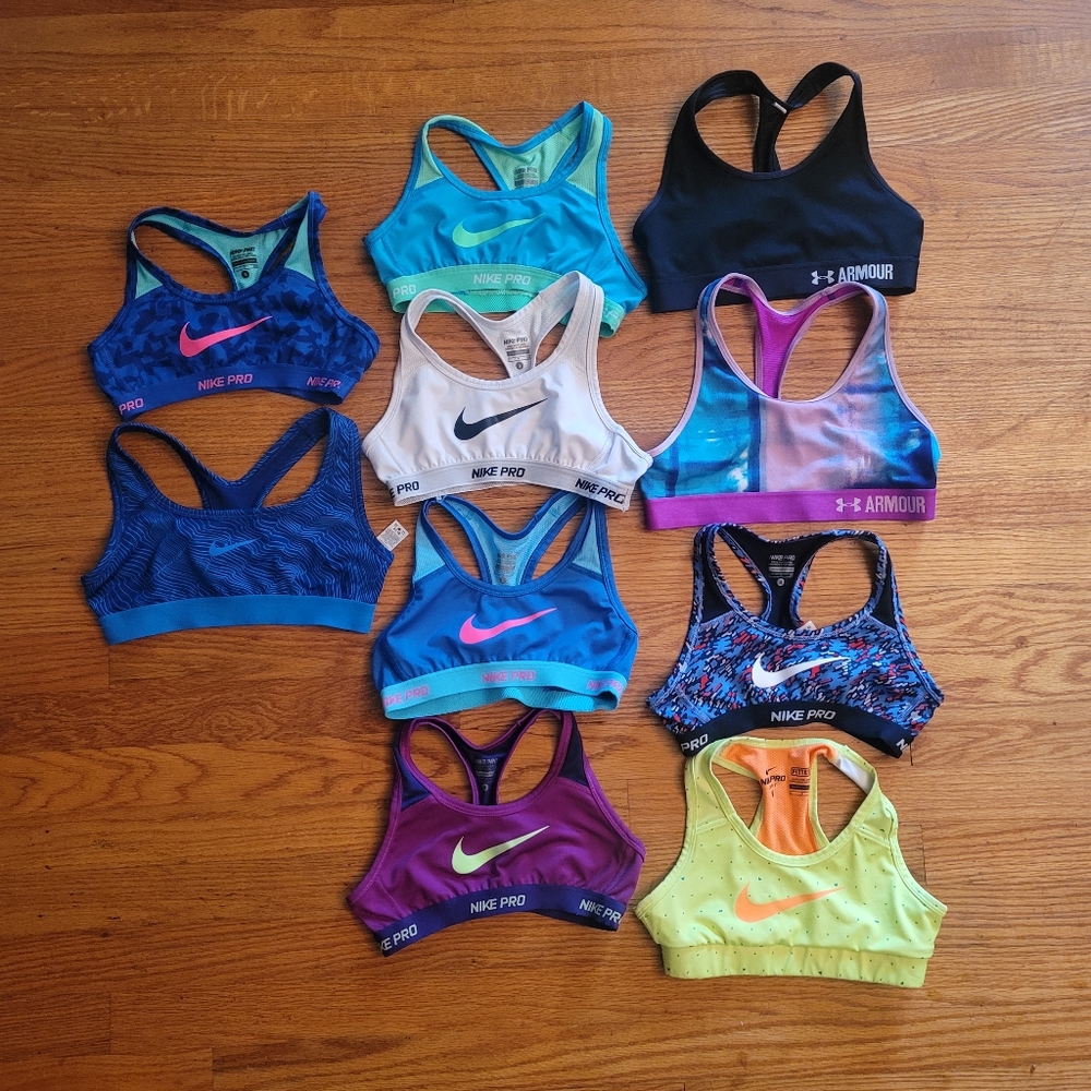 Nike and Under Armour Sport bra